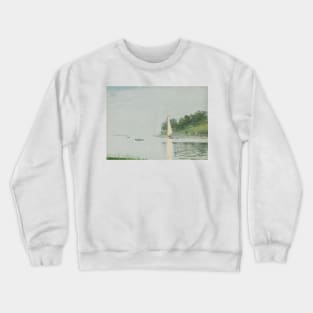 Yacht In A Cove, Gloucester by Winslow Homer Crewneck Sweatshirt